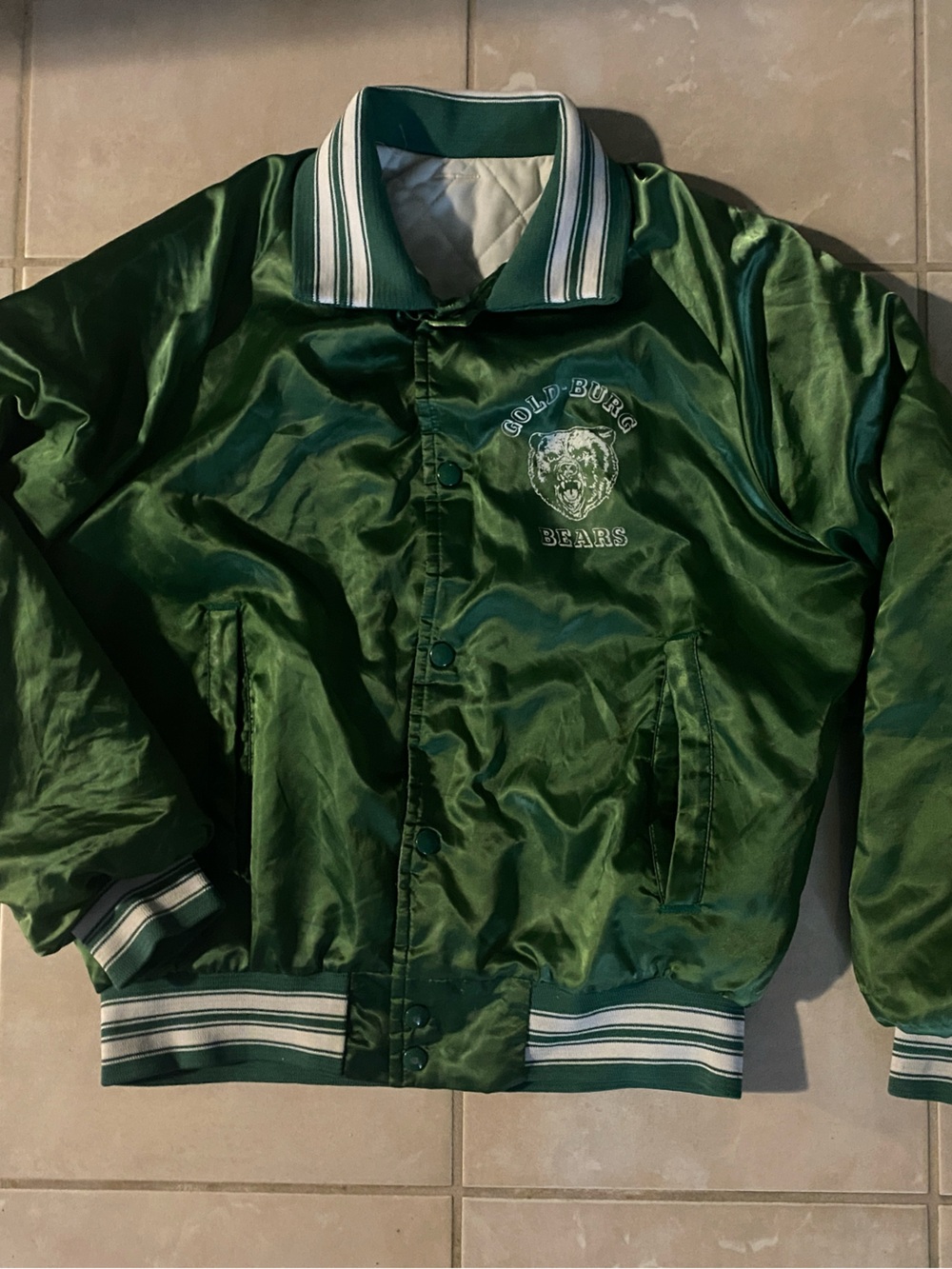 Vintage 1980s Satin Bomber Jacket, Texas Six-man Football memorabilia